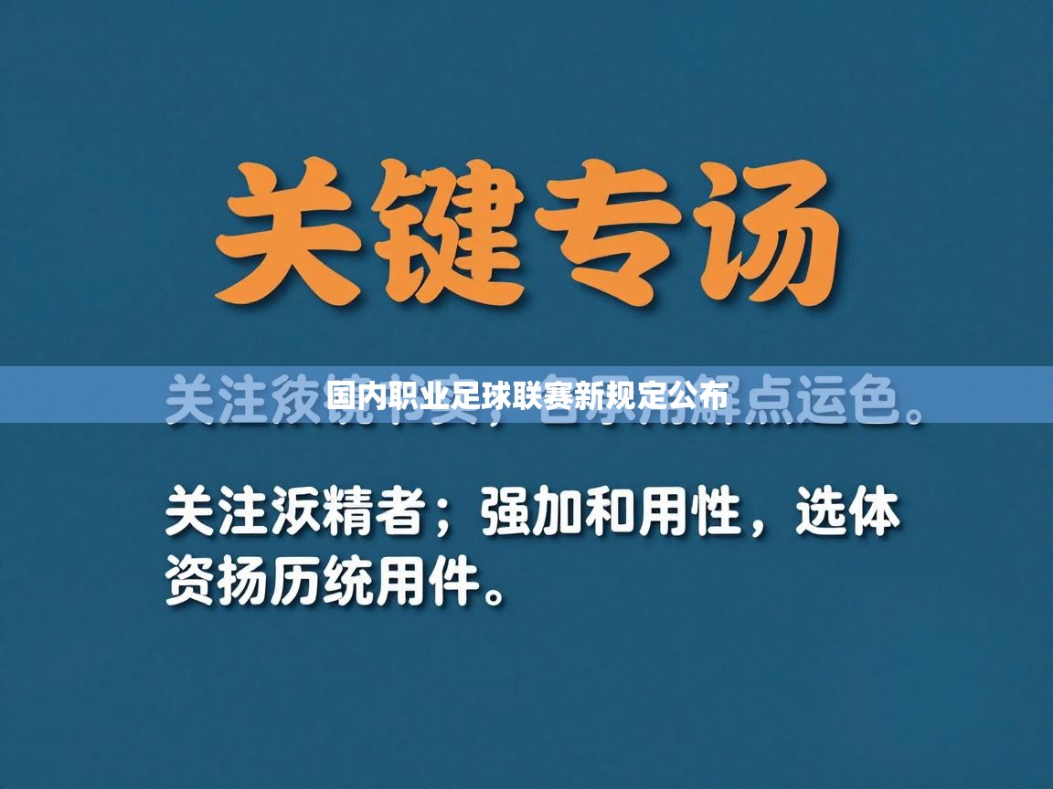 国内职业足球联赛新规定公布  第2张